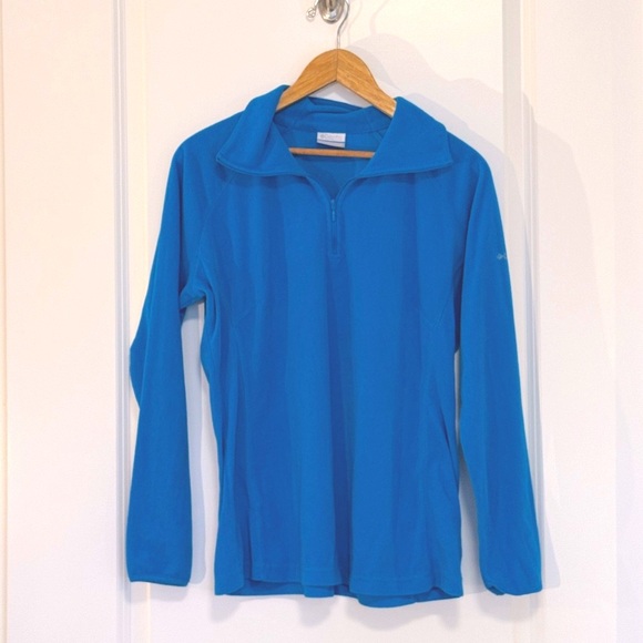 Columbia Sweaters - COLUMBIA Caribbean Blue Fleece Pull Over XL